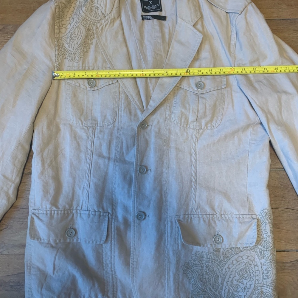 Marc Ecko Men's Tan Jacket with Embroidered Details - Picture 4 of 12